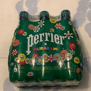 Plastic Perrier X Murakami carbonated water